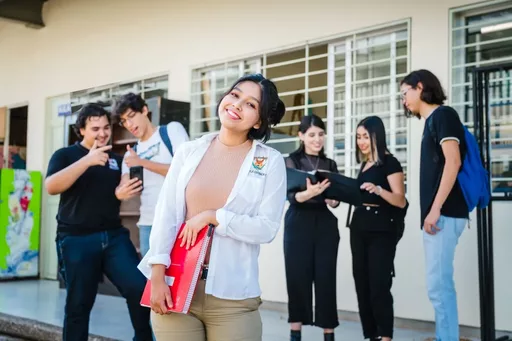 Estudiantes listos para el examen de preparatoria